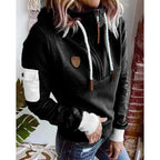 Women's Fleece-Lined Half-Zip Hoodie | Cozy Casual Wear for Cold Weather