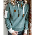 Women's Fleece-Lined Half-Zip Hoodie | Cozy Casual Wear for Cold Weather