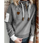 Women's Fleece-Lined Half-Zip Hoodie | Cozy Casual Wear for Cold Weather