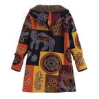 Floral Hooded Winter Coat for Women - Warm and Stylish Outerwear for Casual and Outdoor Use