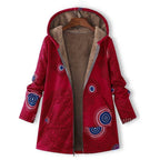 Floral Hooded Winter Coat for Women - Warm and Stylish Outerwear for Casual and Outdoor Use