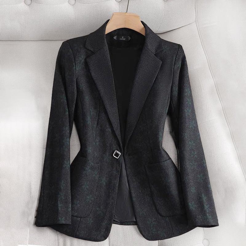 Women's Grid Pattern Blazer | Lightweight Fabric | Tailored Fit | Office or Casual Wear