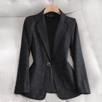 Women's Grid Pattern Blazer | Lightweight Fabric | Tailored Fit | Office or Casual Wear