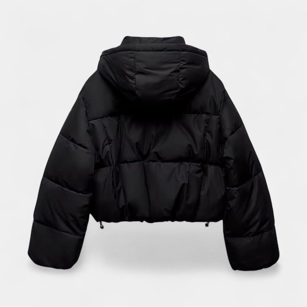 Women's Insulated Hooded Short Puffer Jacket - Lightweight, Casual Cold Weather Outerwear