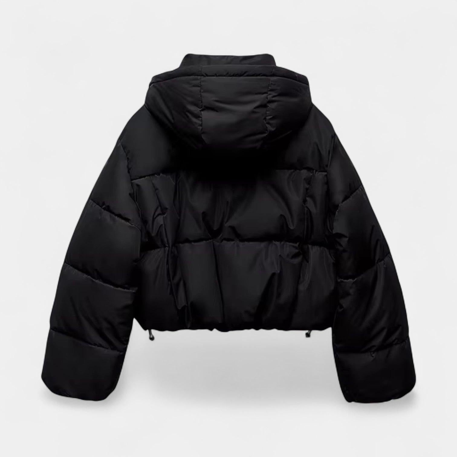 Women's Insulated Hooded Short Puffer Jacket - Lightweight, Casual Cold Weather Outerwear