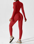 Women's Long Sleeve Zip Set - Lightweight Summer Fabric - Casual Everyday Wear - Multiple Color Options Available