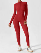 Women's Long Sleeve Zip Set - Lightweight Summer Fabric - Casual Everyday Wear - Multiple Color Options Available