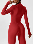 Women's Long Sleeve Zip Set - Lightweight Summer Fabric - Casual Everyday Wear - Multiple Color Options Available