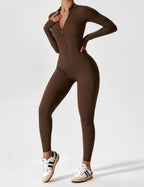 Women's Long Sleeve Zip Set - Lightweight Summer Fabric - Casual Everyday Wear - Multiple Color Options Available