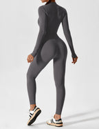Women's Long Sleeve Zip Set - Lightweight Summer Fabric - Casual Everyday Wear - Multiple Color Options Available