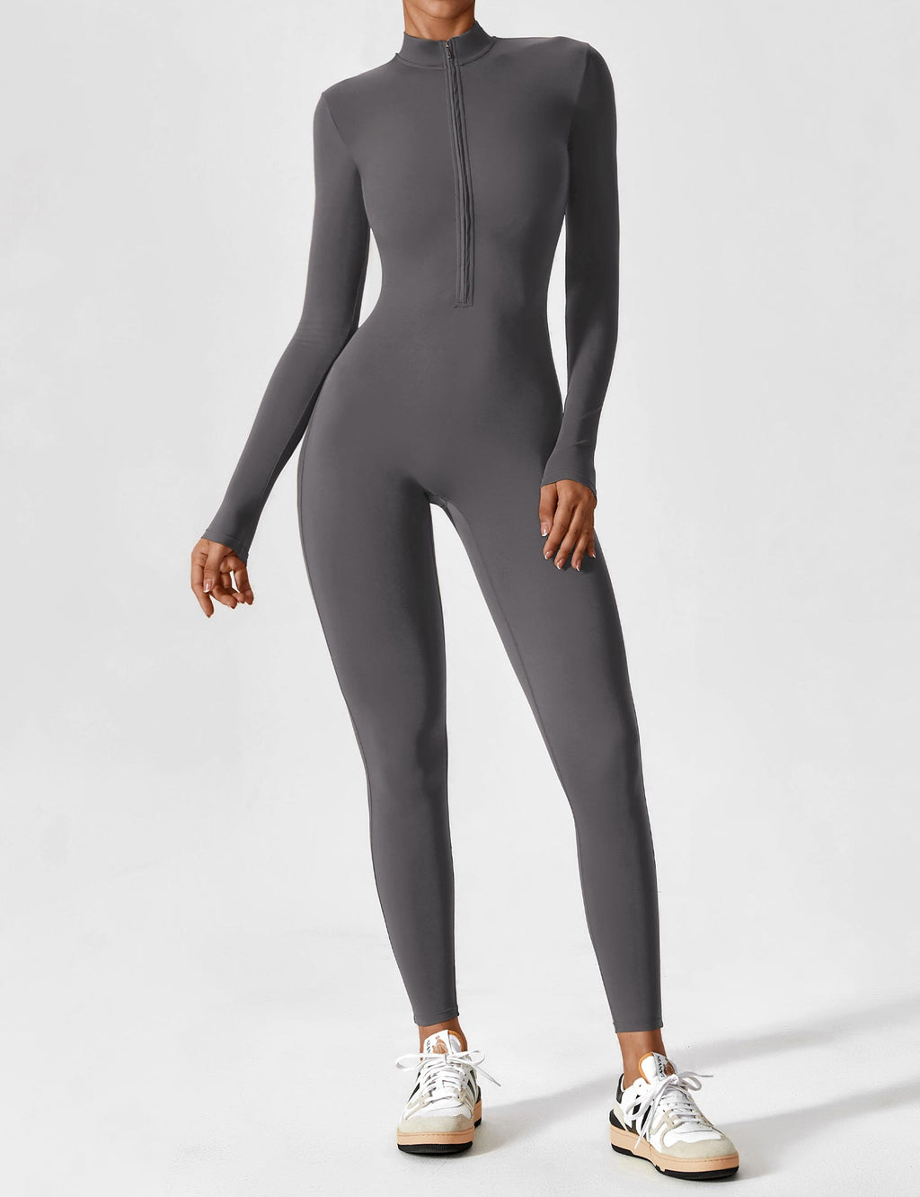 Women's Long Sleeve Zip Set - Lightweight Summer Fabric - Casual Everyday Wear - Multiple Color Options Available