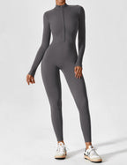 Women's Long Sleeve Zip Set - Lightweight Summer Fabric - Casual Everyday Wear - Multiple Color Options Available