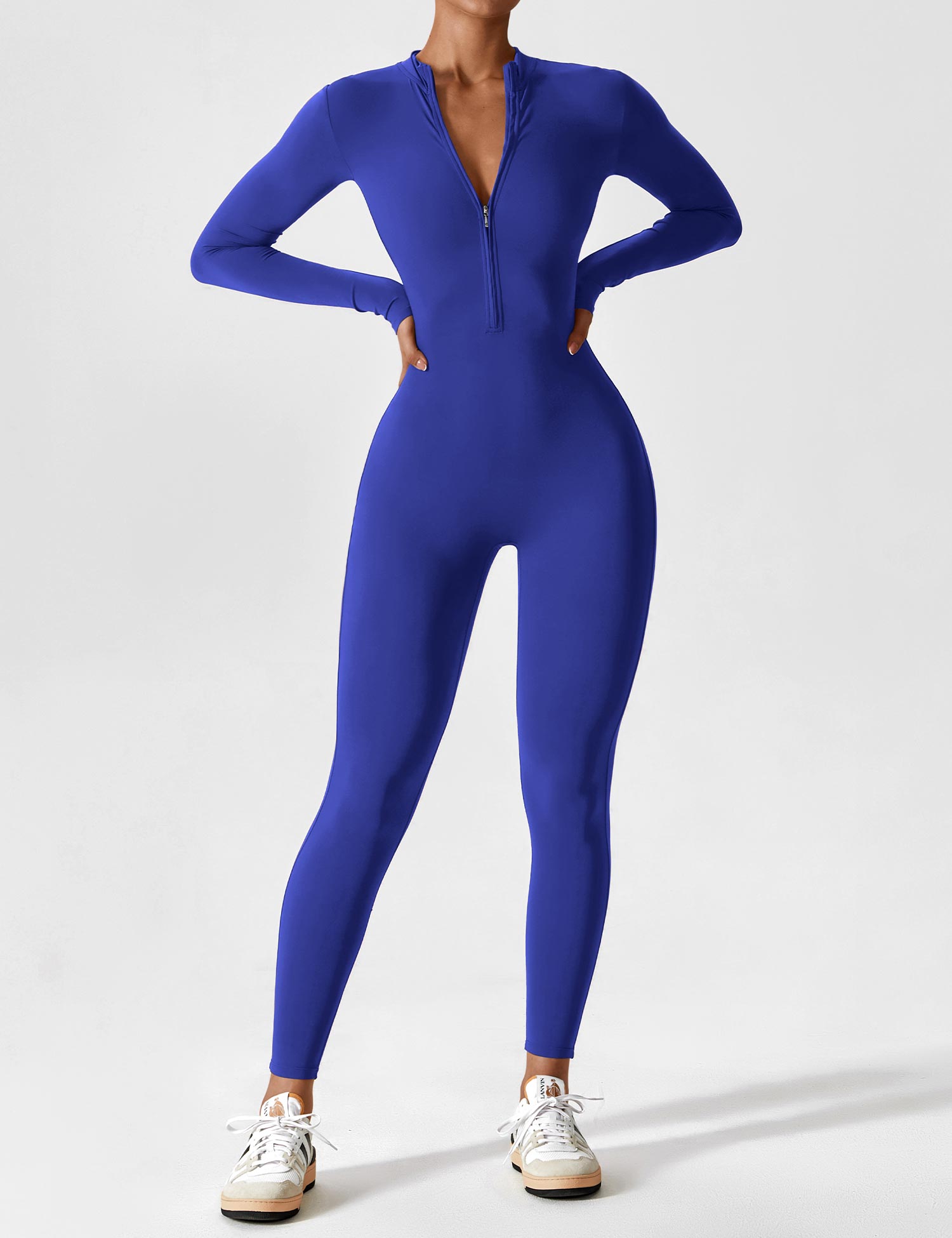 Women's Long Sleeve Zip Set - Lightweight Summer Fabric - Casual Everyday Wear - Multiple Color Options Available