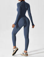 Women's Long Sleeve Zip Set - Lightweight Summer Fabric - Casual Everyday Wear - Multiple Color Options Available