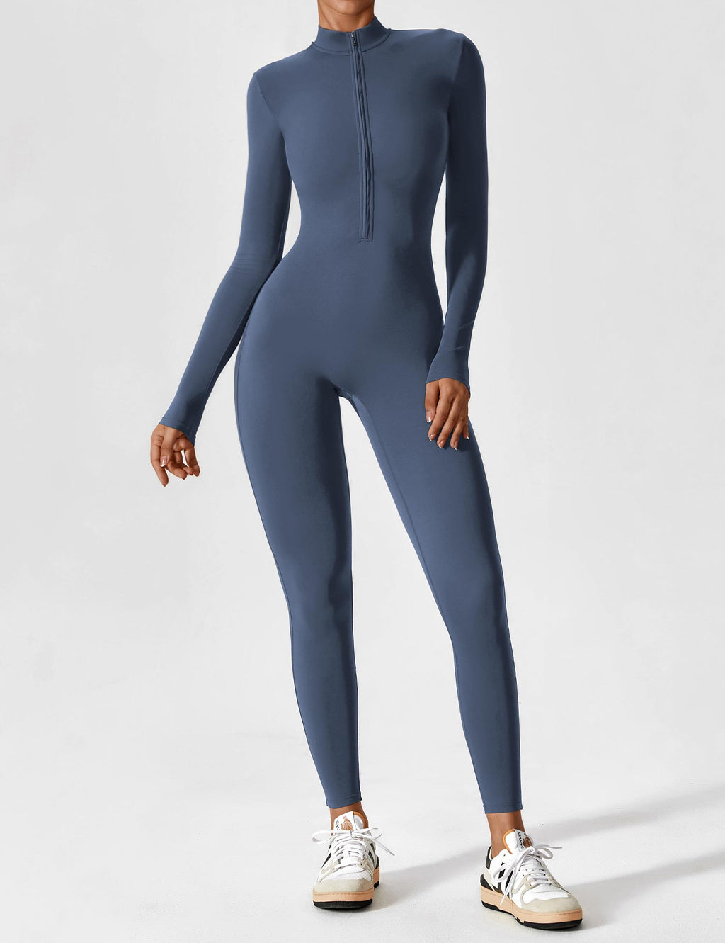 Women's Long Sleeve Zip Set - Lightweight Summer Fabric - Casual Everyday Wear - Multiple Color Options Available