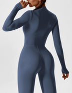 Women's Long Sleeve Zip Set - Lightweight Summer Fabric - Casual Everyday Wear - Multiple Color Options Available