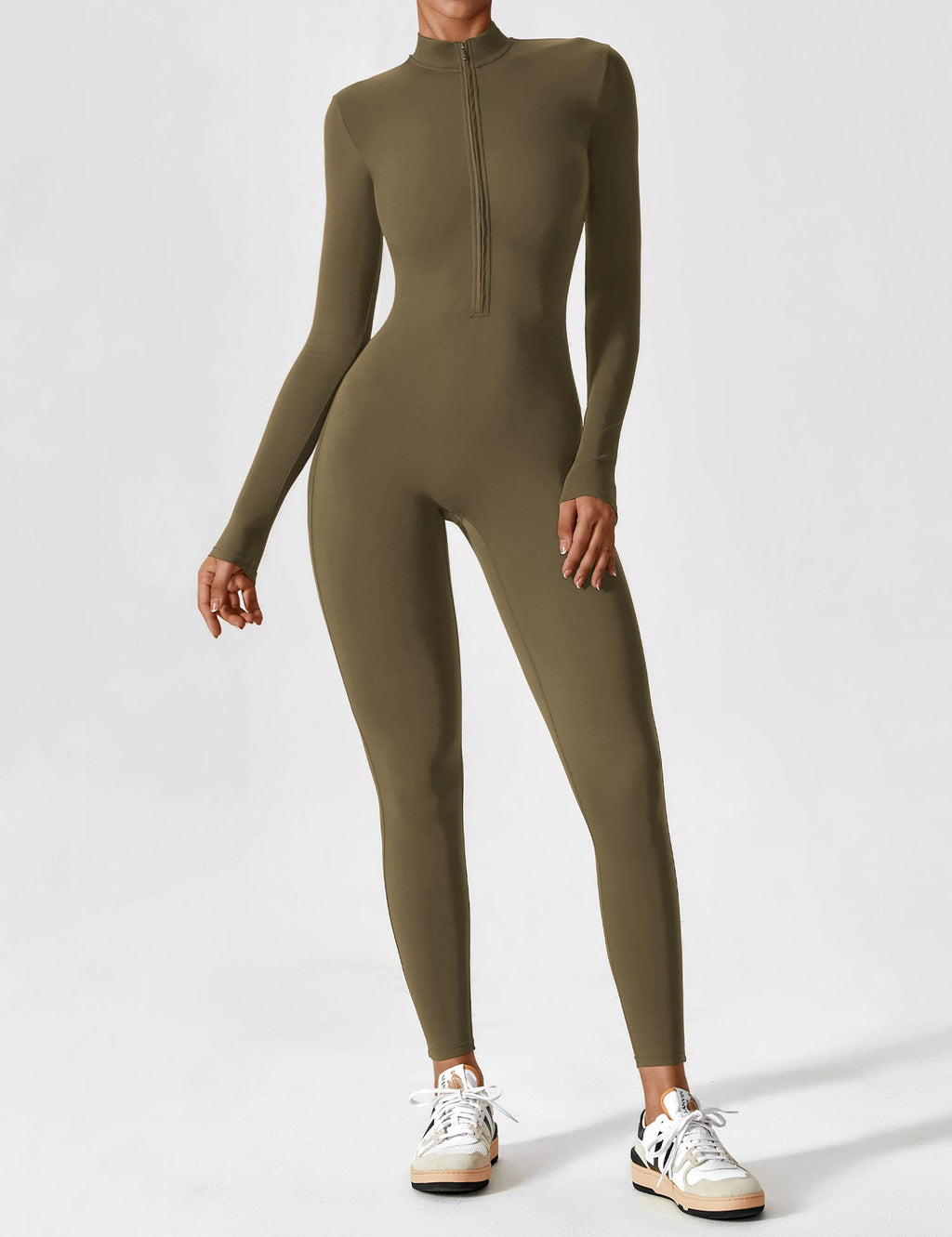 Women's Long Sleeve Zip Set - Lightweight Summer Fabric - Casual Everyday Wear - Multiple Color Options Available