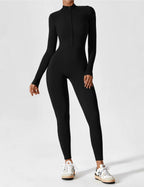 Women's Long Sleeve Zip Set - Lightweight Summer Fabric - Casual Everyday Wear - Multiple Color Options Available