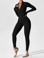 Women's Long Sleeve Zip Set - Lightweight Summer Fabric - Casual Everyday Wear - Multiple Color Options Available