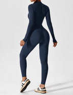Women's Long Sleeve Zip Set - Lightweight Summer Fabric - Casual Everyday Wear - Multiple Color Options Available