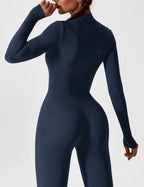 Women's Long Sleeve Zip Set - Lightweight Summer Fabric - Casual Everyday Wear - Multiple Color Options Available