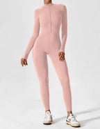 Women's Long Sleeve Zip Set - Lightweight Summer Fabric - Casual Everyday Wear - Multiple Color Options Available