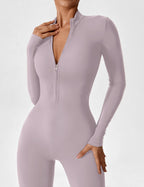Women's Long Sleeve Zip Set - Lightweight Summer Fabric - Casual Everyday Wear - Multiple Color Options Available