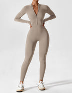 Women's Long Sleeve Zip Set - Lightweight Summer Fabric - Casual Everyday Wear - Multiple Color Options Available