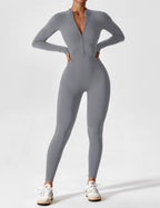 Women's Long Sleeve Zip Set - Lightweight Summer Fabric - Casual Everyday Wear - Multiple Color Options Available