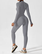Women's Long Sleeve Zip Set - Lightweight Summer Fabric - Casual Everyday Wear - Multiple Color Options Available