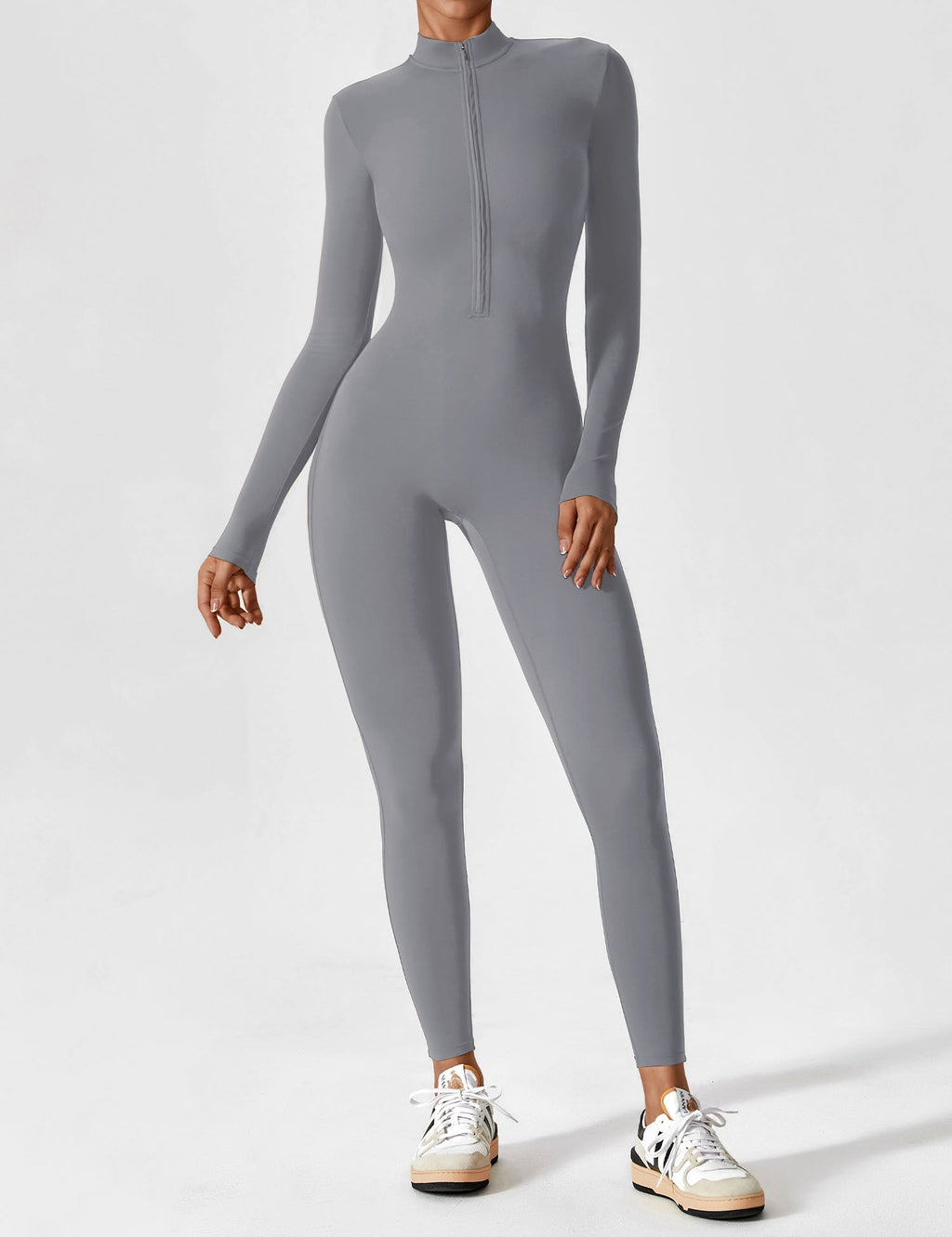 Women's Long Sleeve Zip Set - Lightweight Summer Fabric - Casual Everyday Wear - Multiple Color Options Available