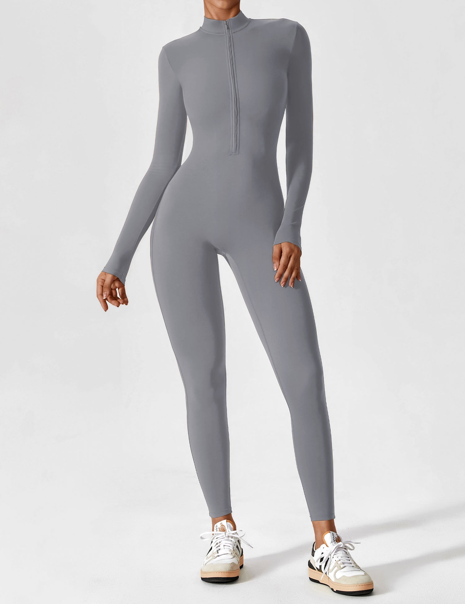 Women's Long Sleeve Zip Set - Lightweight Summer Fabric - Casual Everyday Wear - Multiple Color Options Available