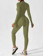 Women's Long Sleeve Zip Set - Lightweight Summer Fabric - Casual Everyday Wear - Multiple Color Options Available