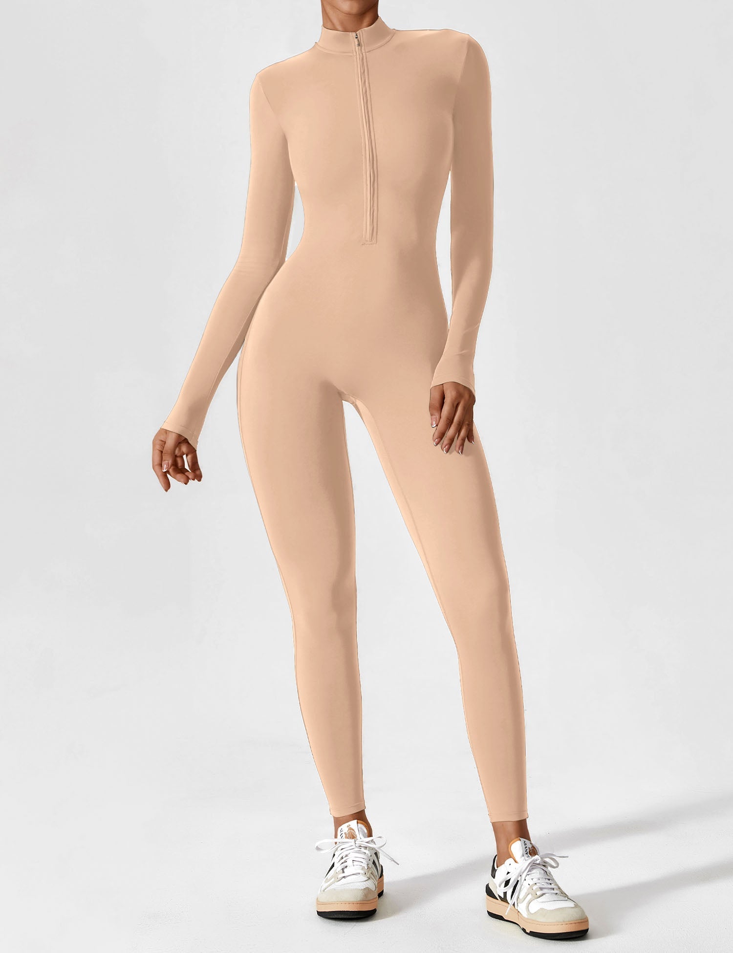 Women's Long Sleeve Zip Set - Lightweight Summer Fabric - Casual Everyday Wear - Multiple Color Options Available
