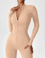 Women's Long Sleeve Zip Set - Lightweight Summer Fabric - Casual Everyday Wear - Multiple Color Options Available
