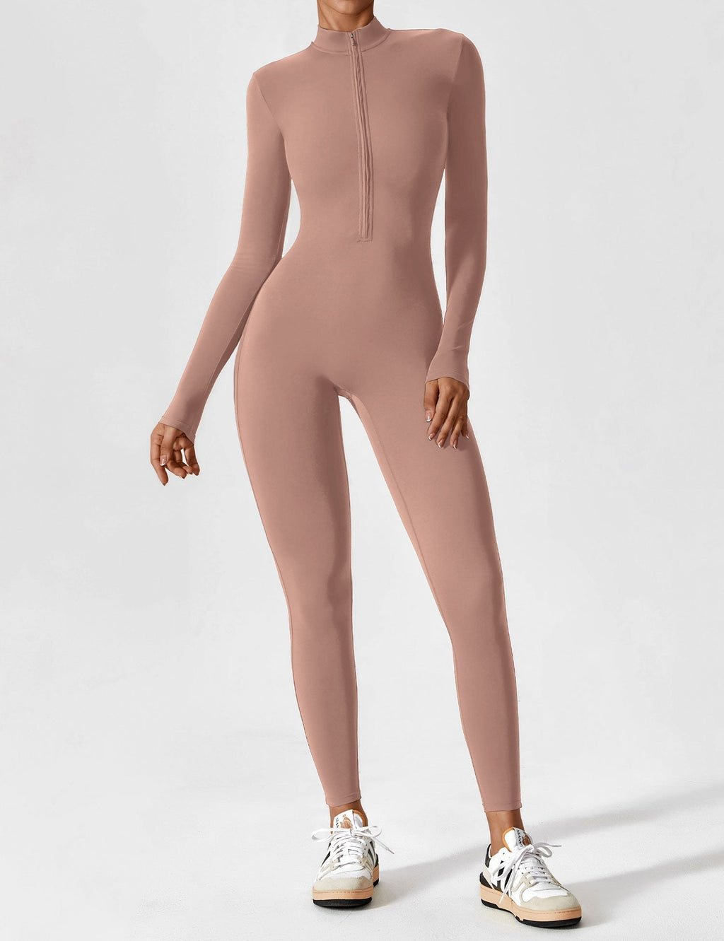 Women's Long Sleeve Zip Set - Lightweight Summer Fabric - Casual Everyday Wear - Multiple Color Options Available