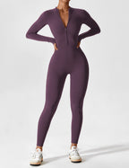 Women's Long Sleeve Zip Set - Lightweight Summer Fabric - Casual Everyday Wear - Multiple Color Options Available