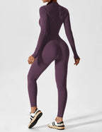 Women's Long Sleeve Zip Set - Lightweight Summer Fabric - Casual Everyday Wear - Multiple Color Options Available