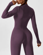 Women's Long Sleeve Zip Set - Lightweight Summer Fabric - Casual Everyday Wear - Multiple Color Options Available