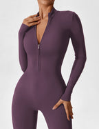 Women's Long Sleeve Zip Set - Lightweight Summer Fabric - Casual Everyday Wear - Multiple Color Options Available
