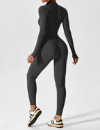 Women's Long Sleeve Zip Set - Lightweight Summer Fabric - Casual Everyday Wear - Multiple Color Options Available