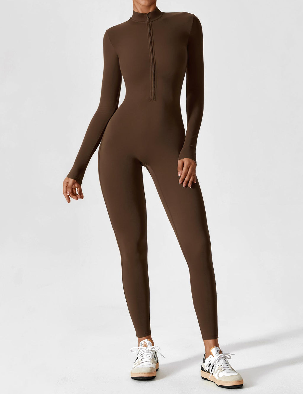 Women's Long Sleeve Zip Set - Lightweight Summer Fabric - Casual Everyday Wear - Multiple Color Options Available