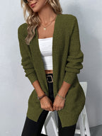 Women's Open Front Cardigan | Soft Knit Fabric | Relaxed Fit | Casual Layering for Everyday Wear