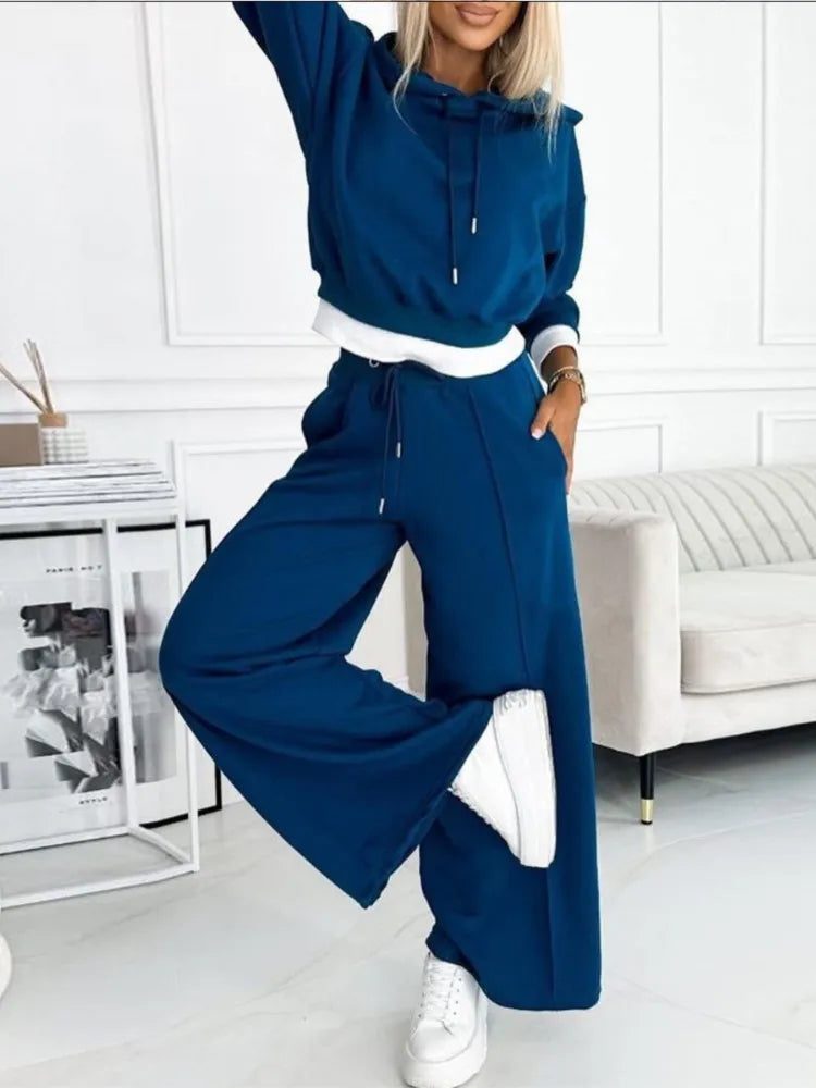 Women's Soft Cotton Relaxed Fit Two Piece Lounge Set for Casual Comfort and Everyday Wear