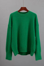 Women's Ribbed Knit Pullover Sweater | Cozy Winter Cuff Design for Cold Weather Wear