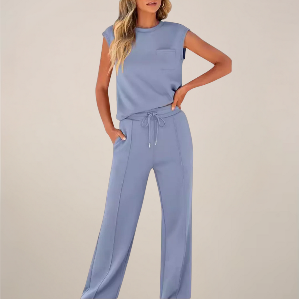 Women's Lightweight Drawstring Pants Set - Casual Spring Style for Everyday Wear