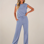 Women's Lightweight Drawstring Pants Set - Casual Spring Style for Everyday Wear