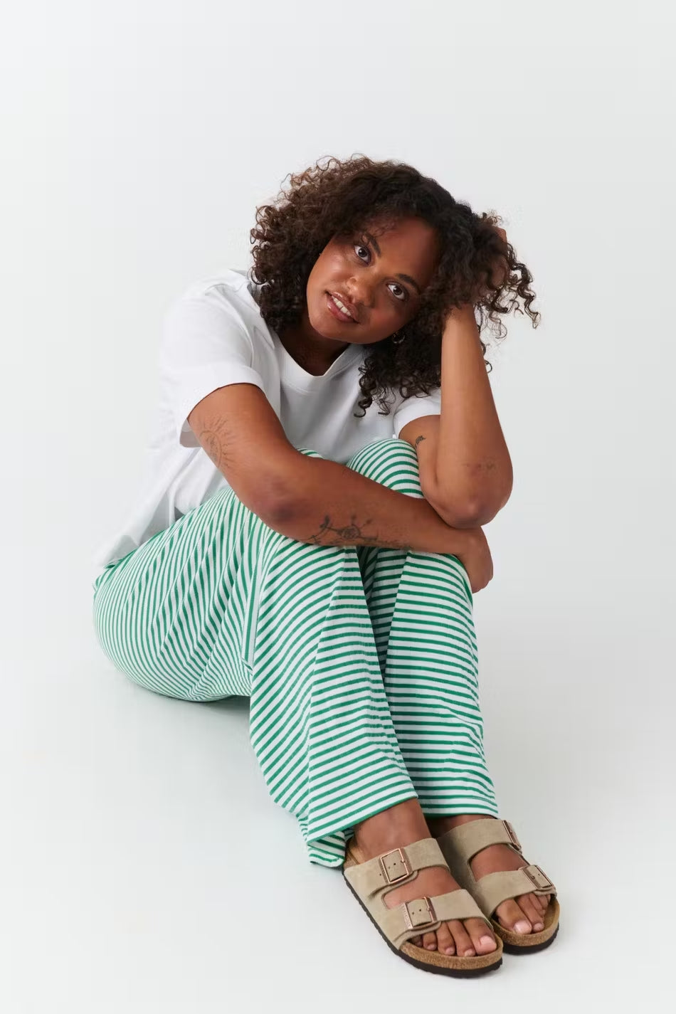 Women's Lightweight Cotton Striped Relaxed Pants | Casual Spring Fashion | Comfortable Everyday Wear