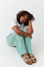 Women's Lightweight Cotton Striped Relaxed Pants | Casual Spring Fashion | Comfortable Everyday Wear