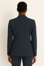 Women's Tailored Straight Leg Trouser Suit Set - Classic Office Wear - Elegant Professional Design for Formal Occasions